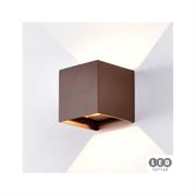 APPLIQUE DA ESTERNO CUBO 12W LUCE 3/4/6K FINITURA CORTEN