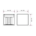 APPLIQUE DA ESTERNO CUBO 12W LUCE 3/4/6K FINITURA CORTEN