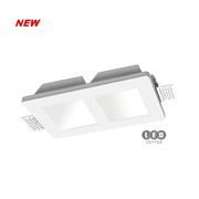FARETTO IN GESSO QUADRATO DOPPIO LED ITALIA