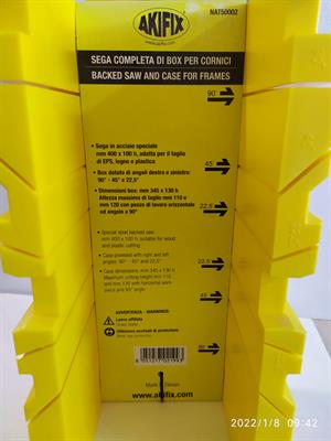 SEGA COMPLETA DI BOX PER CORNICI largh. 115mm H max taglio 100mm