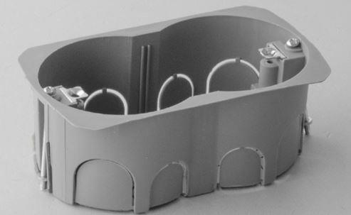 SCATOLA INCASSO 503 PORTAFRUTTO 3 MODULI GRIGIA