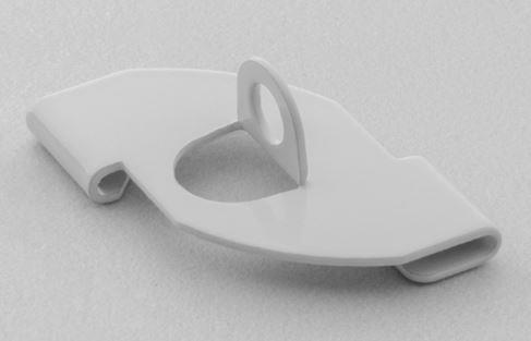 CLIP ORIZZONTALE CON FORO 24-26 BIANCO CONFEZIONE DA 10PZ
